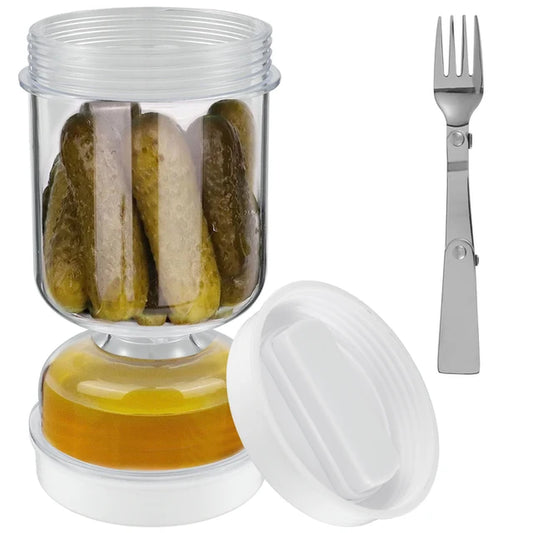 PicklePro Strainer Jar - Pickle and Olives Container - GeniePanda