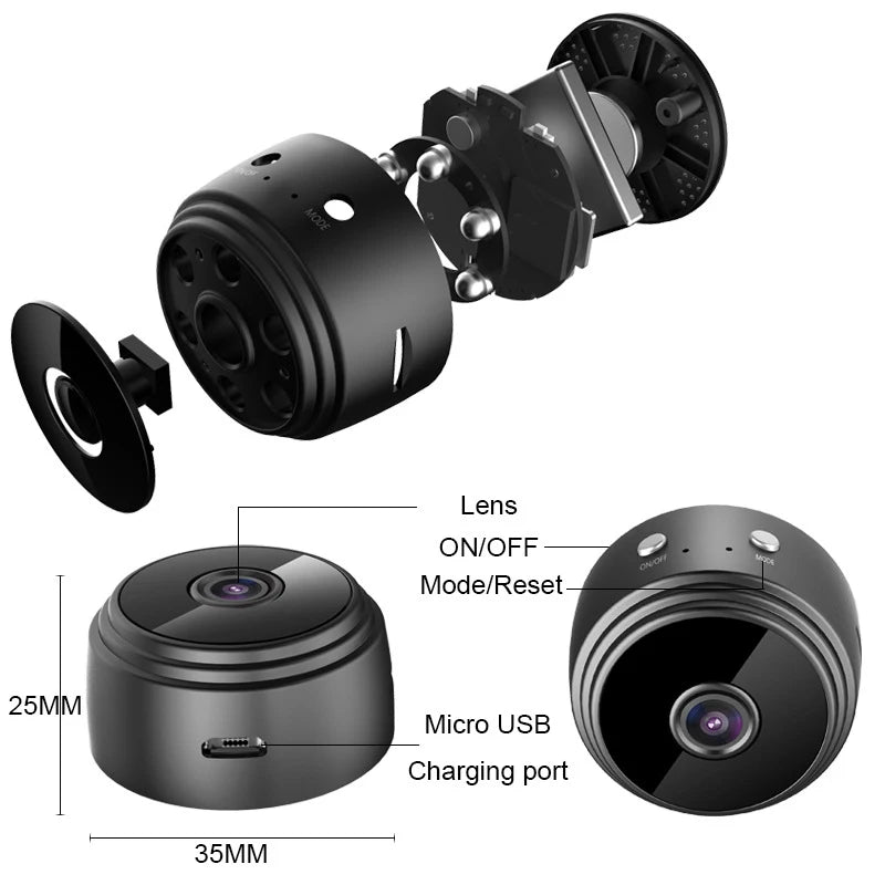 Mini 1080p HD Wireless Magnetic Security Camera - GeniePanda