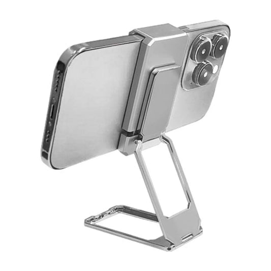 360° FlexPhone Stand: Magnetic Metal Holder for Desktop & Travel