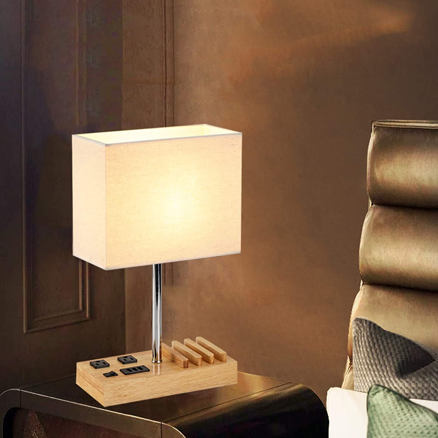 Desk Lamp with USB Ports and Phone Stands - GeniePanda