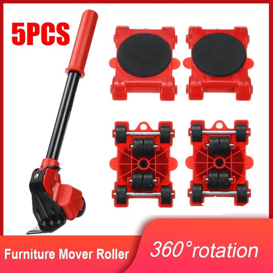MoveMaster™ 5-in-1 Heavy Furniture Lifter & Roller Set - GeniePanda
