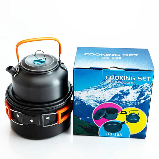 Nonstick Aluminum Camping Cookware Set - GeniePanda