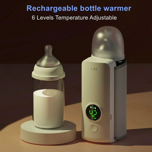 Rechargeable Baby Bottle Warmer with Temperature Display - GeniePanda