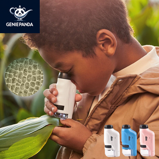 Handheld LED Microscope Kit for Kids - GeniePanda