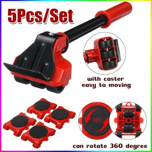 MoveMaster™ 5-in-1 Heavy Furniture Lifter & Roller Set - GeniePanda