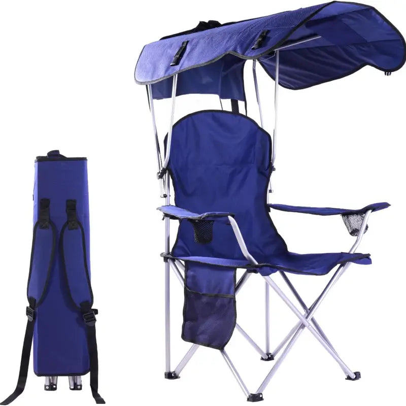 Camping Chair with Foldable Sunshade