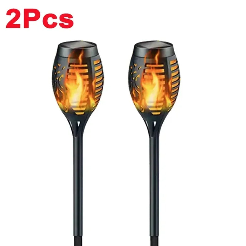 1/2/4/6/8/10Pcs Solar Flame Torch Light Flickering Light Waterproof Garden Decoration Outdoor Lawn Path Yard Patio Floor Lamp