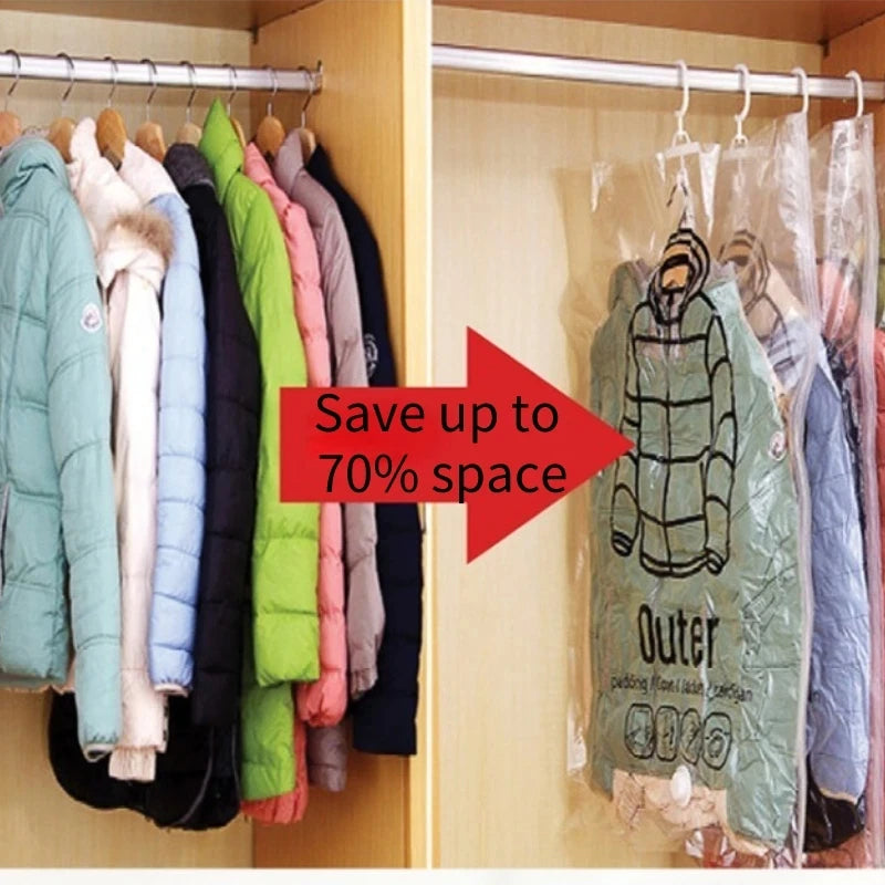 Closet Organizer - Vacuum Bags for Storing Clothes