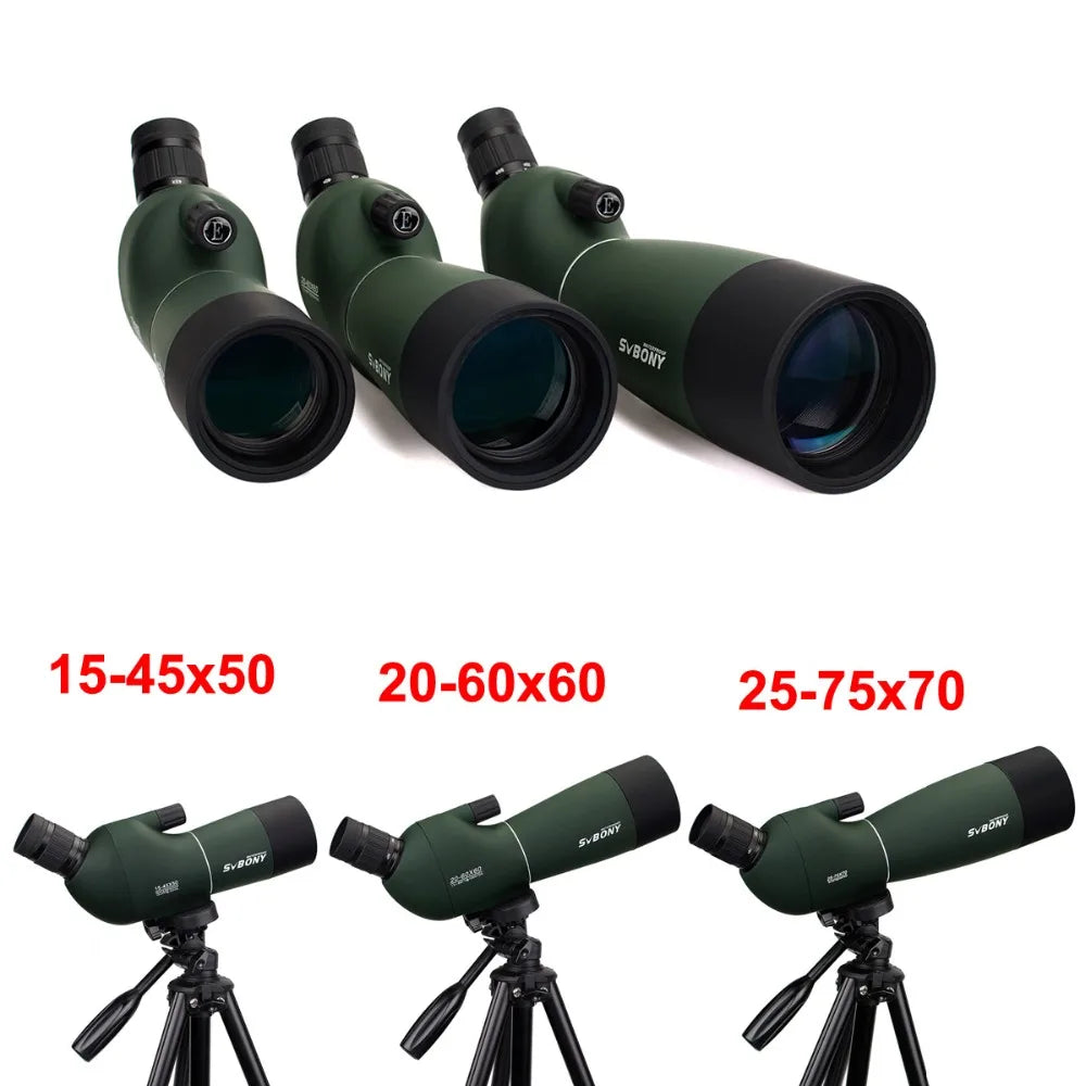 SV28 50/60/70/80 Spotting Scope Zoom Telescope Powerful Waterproof Long Range PORRO Prism for Shooting Camping Equipment