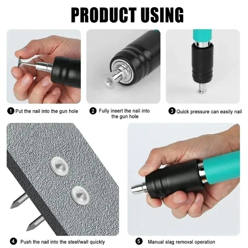 Manual Steel Nail Gun Rivet Tool Nail Gun Concrete Wall Ceiling Convenient Nail Gun Cable Slotting Device Household Fasteners