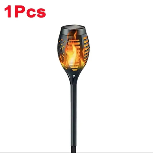 1/2/4/6/8/10Pcs Solar Flame Torch Light Flickering Light Waterproof Garden Decoration Outdoor Lawn Path Yard Patio Floor Lamp