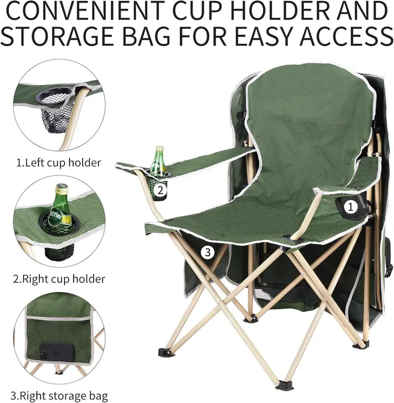 Camping Chair with Foldable Sunshade