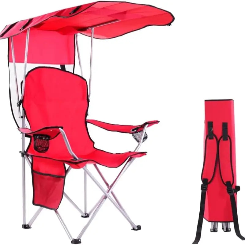 Camping Chair with Foldable Sunshade