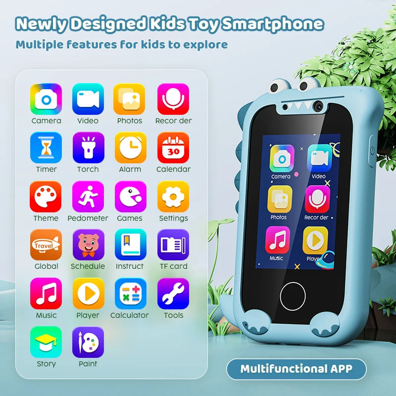 Kids Smart Phone Toys Children Learning Toy Camera HD IPS Touch Screen MP3 Music Player Educational Toy Boy Girl Birthday Gifts