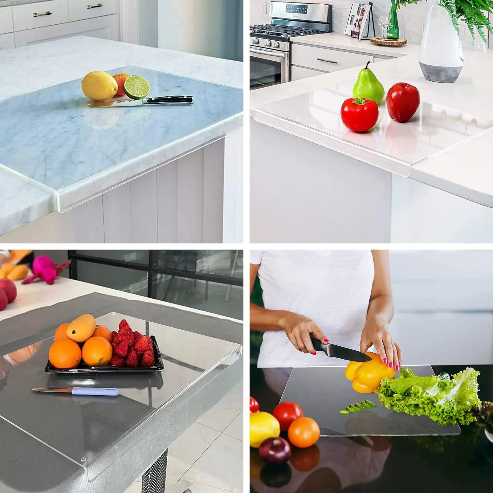 Acrylic anti-slip transparent cutting board 