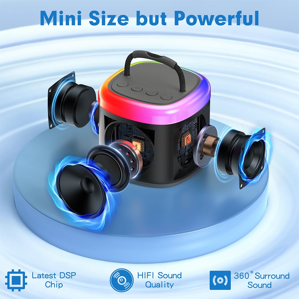 🎵Mini Karaoke Machine for Kids with Wireless Microphones - GeniePanda