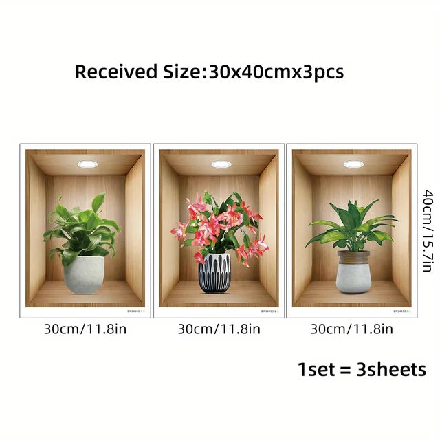 GreenBloom™ 3D Plant Wall Stickers