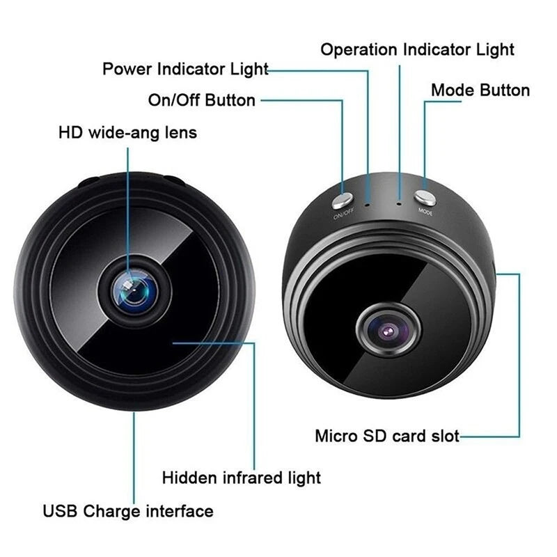 Mini 1080p HD Wireless Magnetic Security Camera - GeniePanda