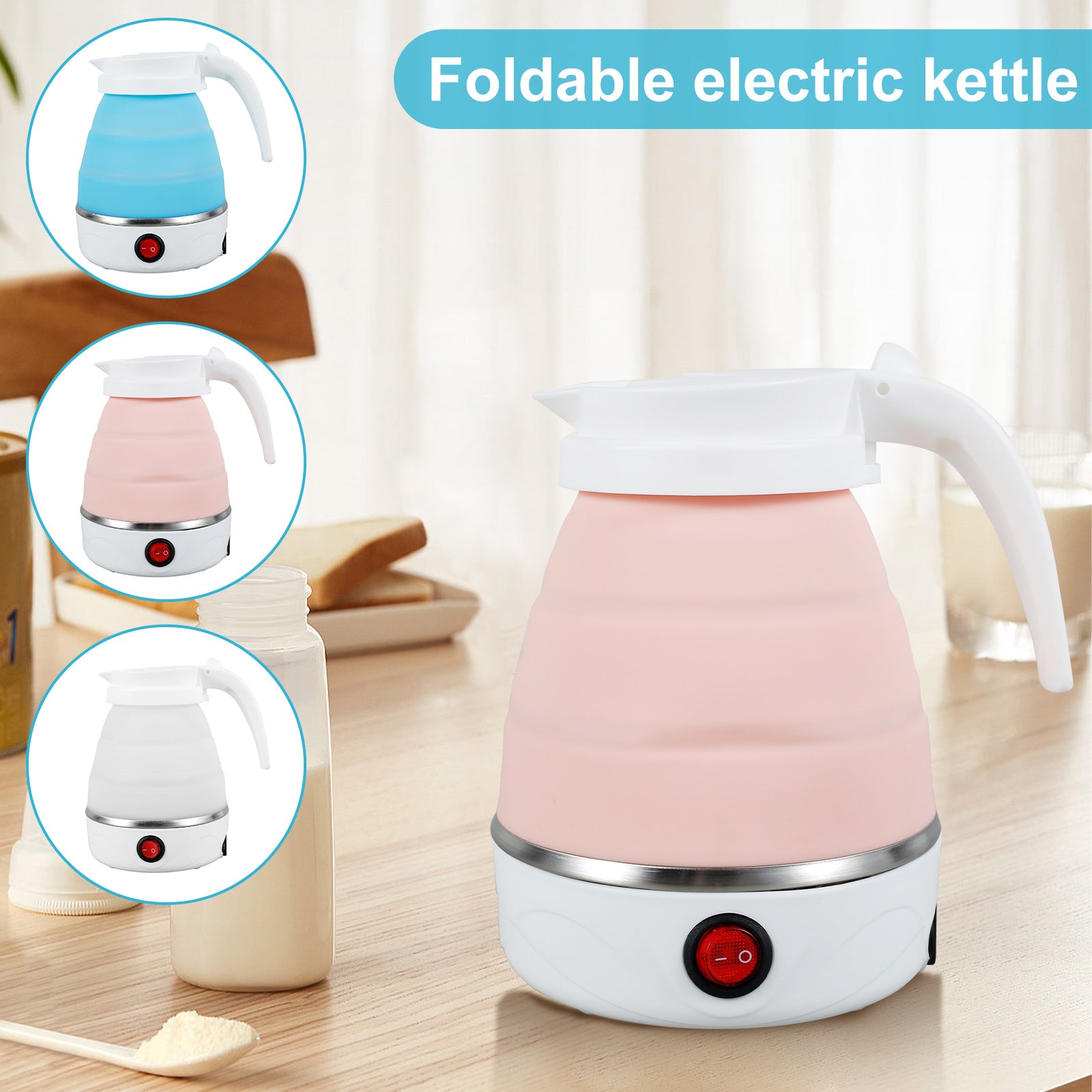 Portable Electric Kettle With Universal Plug - GeniePanda