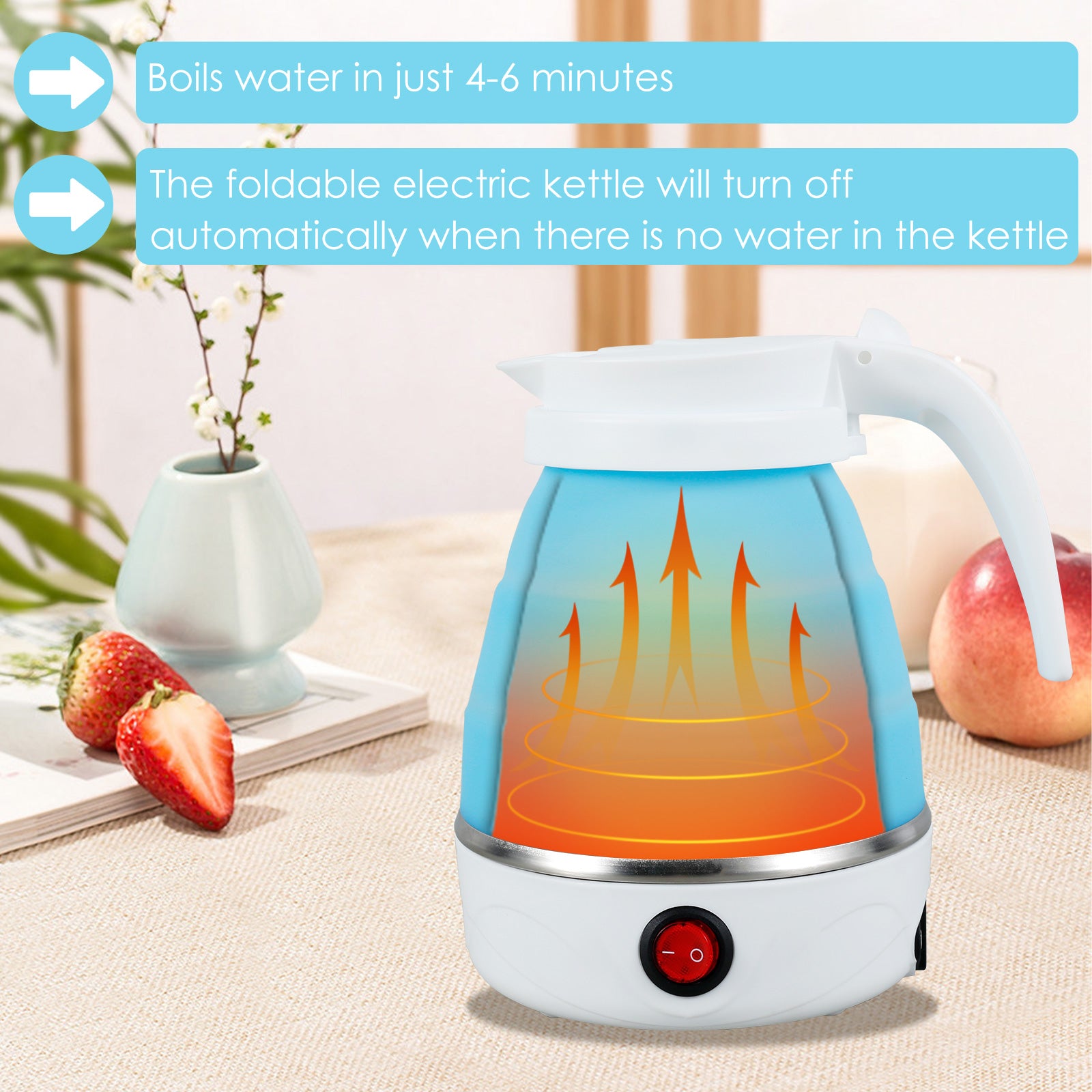 Portable Electric Kettle With Universal Plug - GeniePanda