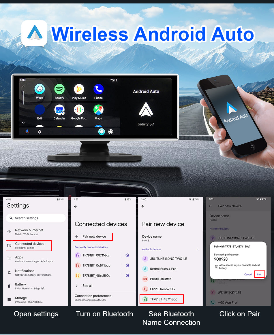 JMCQ ClearView™ 4K Dual Lens Car DVR