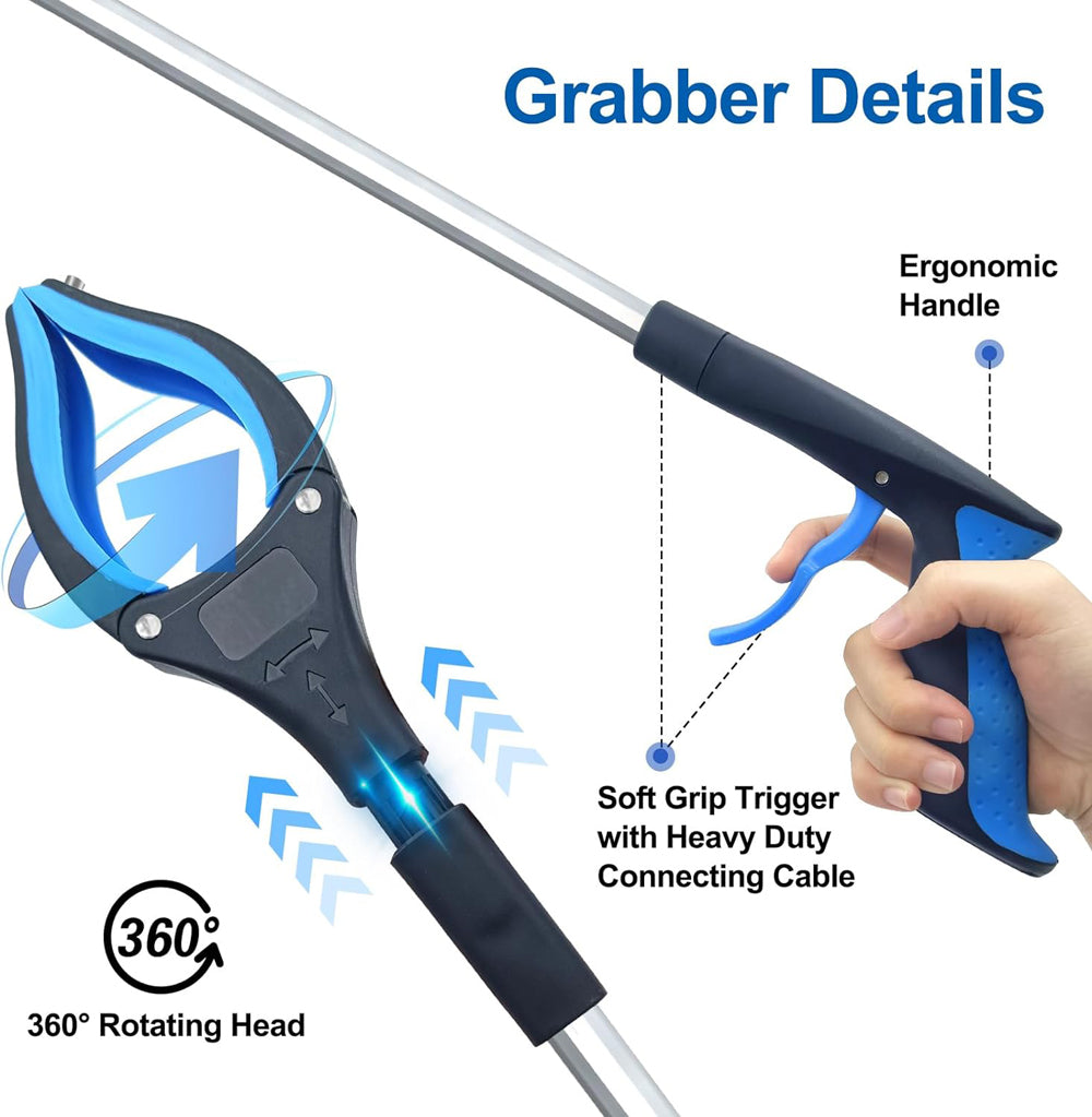 Foldable Grabber With 360° Swivel Clip - GeniePanda