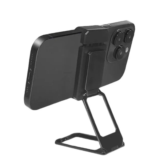 360° FlexPhone Stand: Magnetic Metal Holder for Desktop & Travel