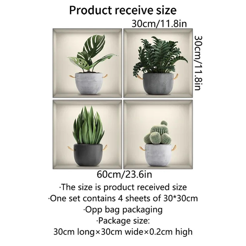 GreenBloom™ 3D Plant Wall Stickers