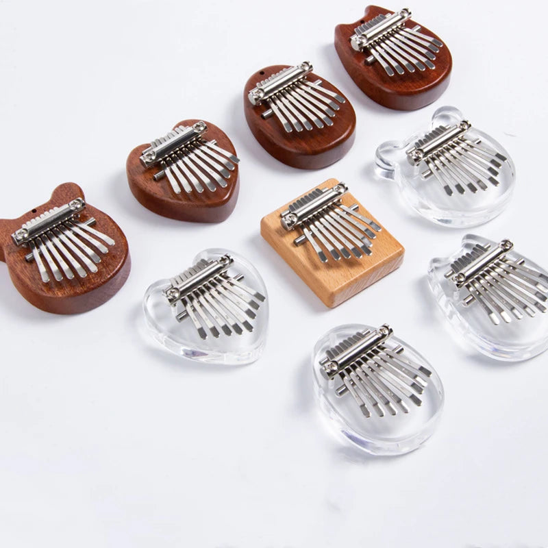 Mini 8-Key Kalimba Thumb Piano Pendant - GeniePanda