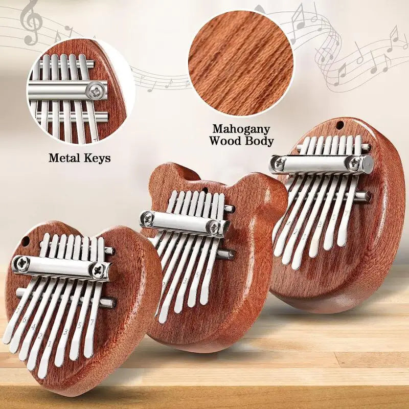 Mini 8-Key Kalimba Thumb Piano Pendant - GeniePanda