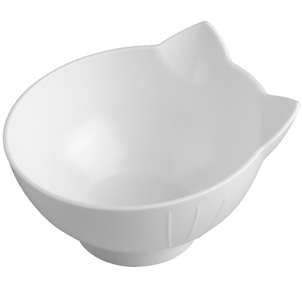 Pet Double Cat Bowl With Raised Stand - GeniePanda