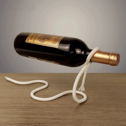 Suspended Rope Wine Rack. - GeniePanda