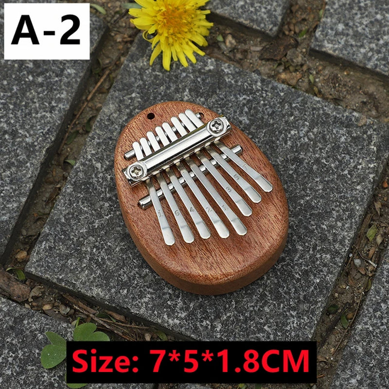 Mini 8-Key Kalimba Thumb Piano Pendant - GeniePanda