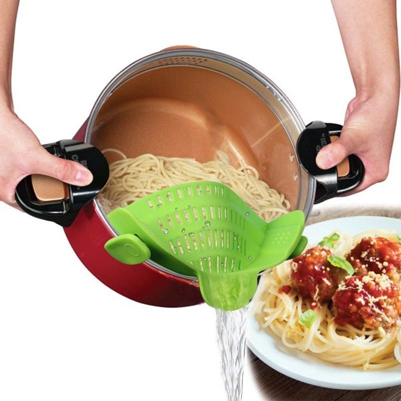 Universal Silicone Clip-on Pot Strainer - GeniePanda