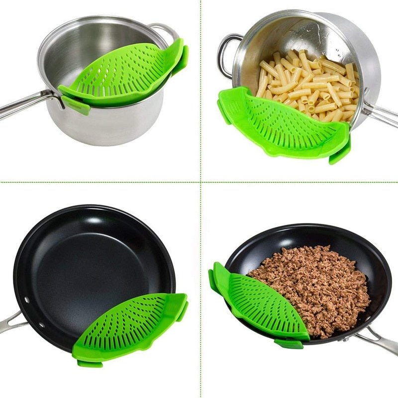 Universal Silicone Clip-on Pot Strainer - GeniePanda