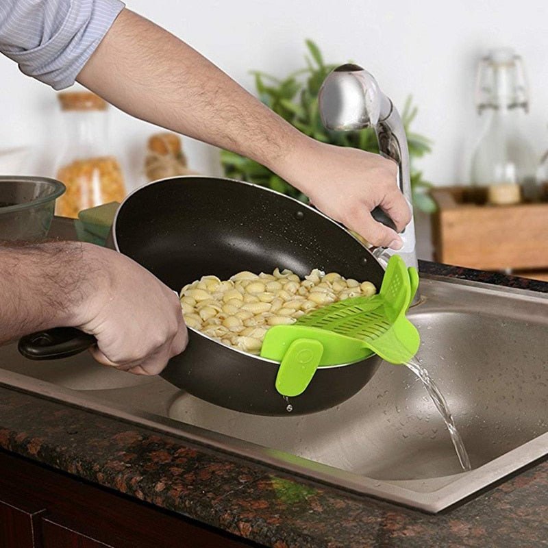 Universal Silicone Clip-on Pot Strainer - GeniePanda